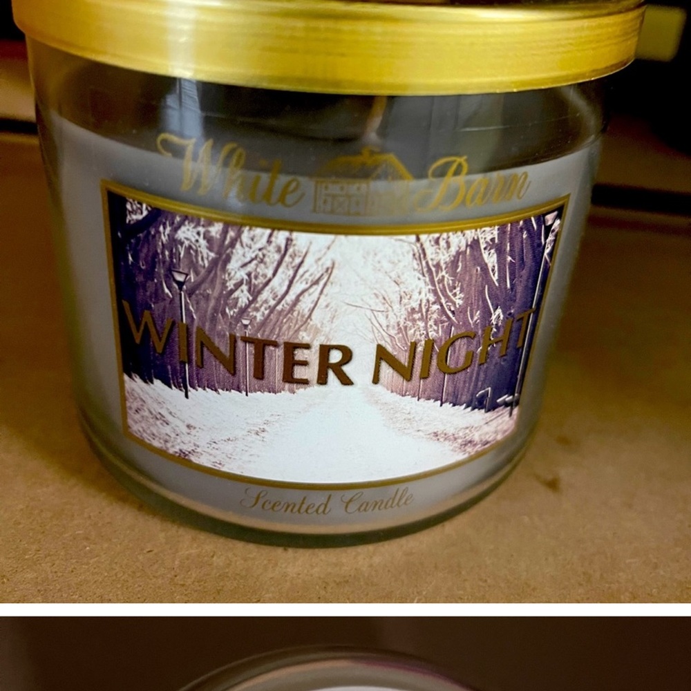 Lot of five winter night candles